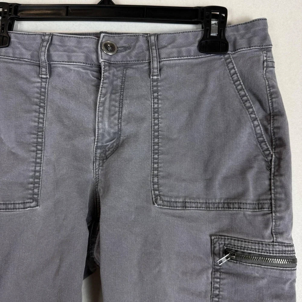 A.n.a A New Approach Pants Womens 29/8 Gray Cargo Skinny Ankle Twill Pockets